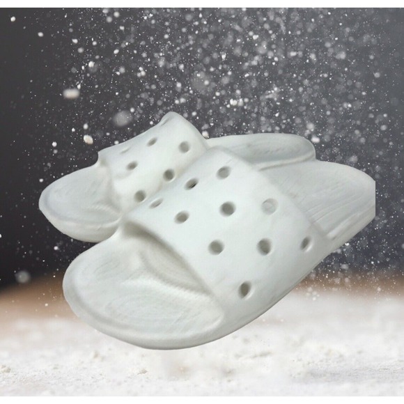 Crocs - Women's Classic Festival Slide Sandals 206121-100 White - M7/W9 - Picture 1 of 6